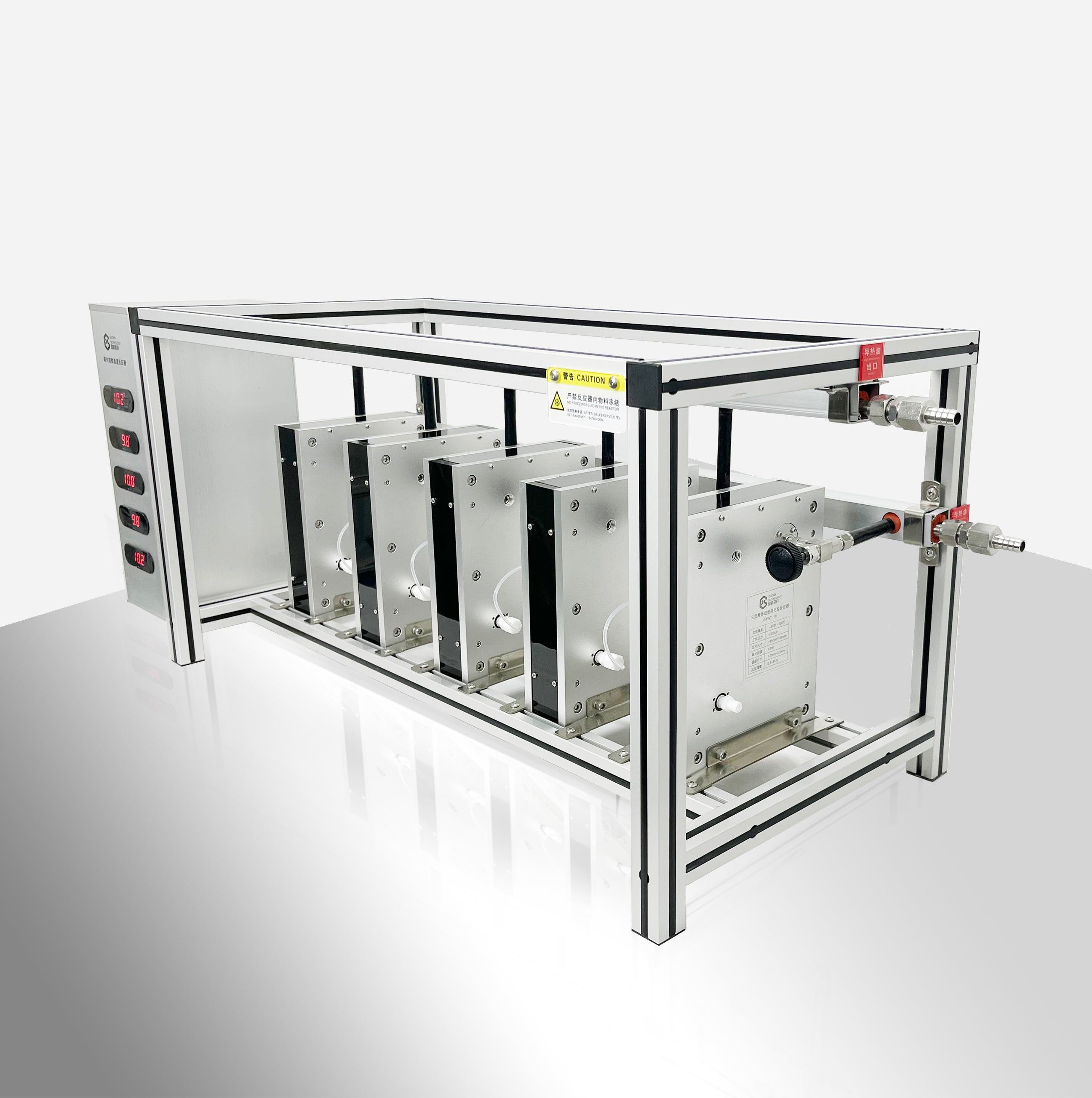 Silicon Carbide Microreactor Microchannel Reactor Lab Level, Laboratory continuous flow reactor